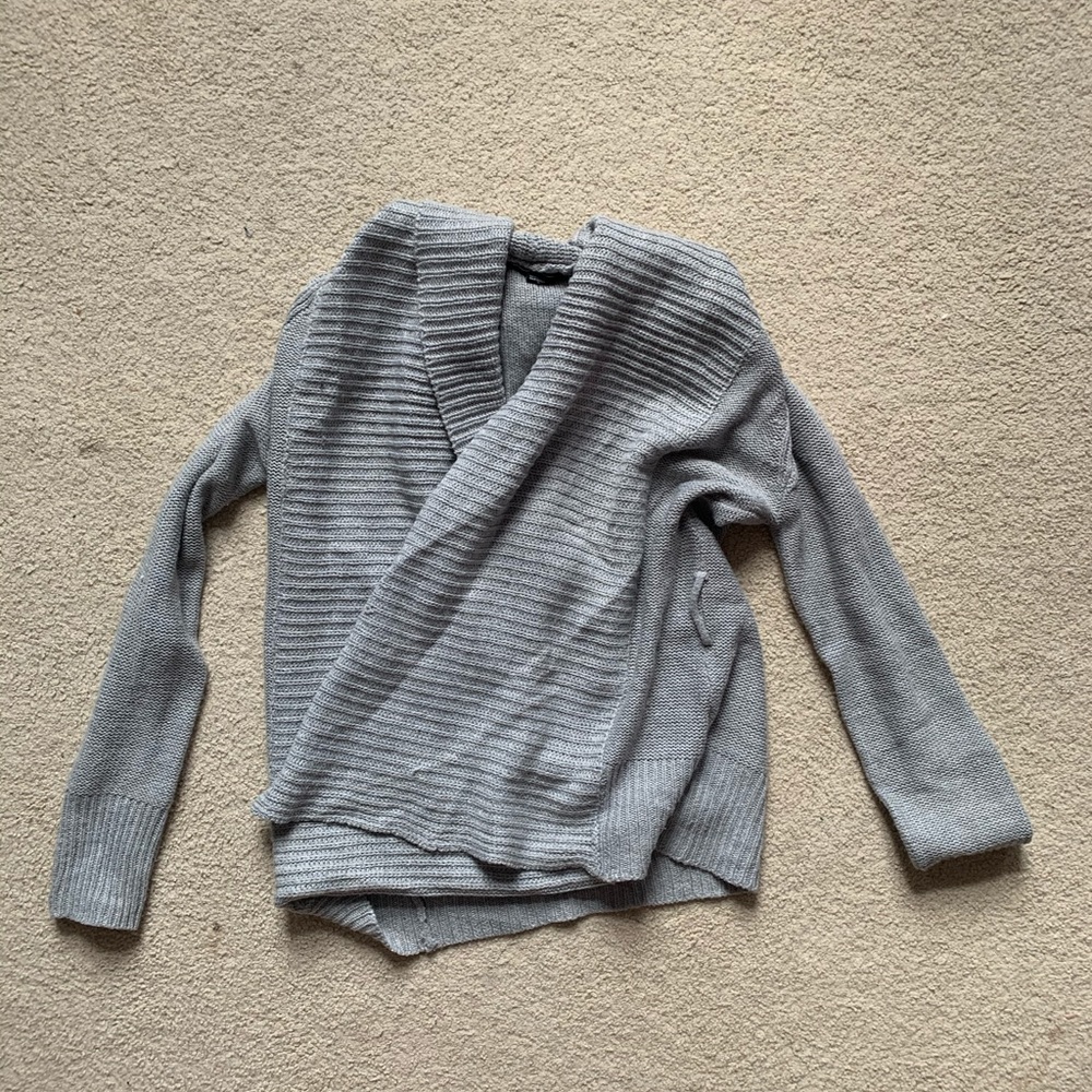 Grey wrap cardigan